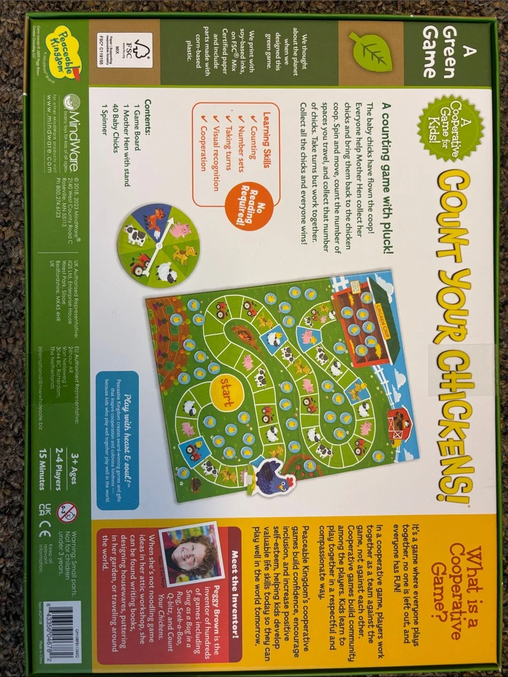 NEW Count Your Chickens Game by Peaceable Kingdom
